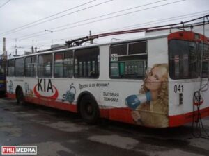 Транспорт Перми с рекламой